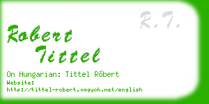 robert tittel business card