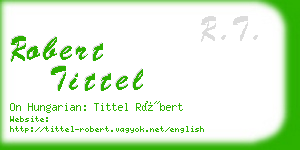robert tittel business card